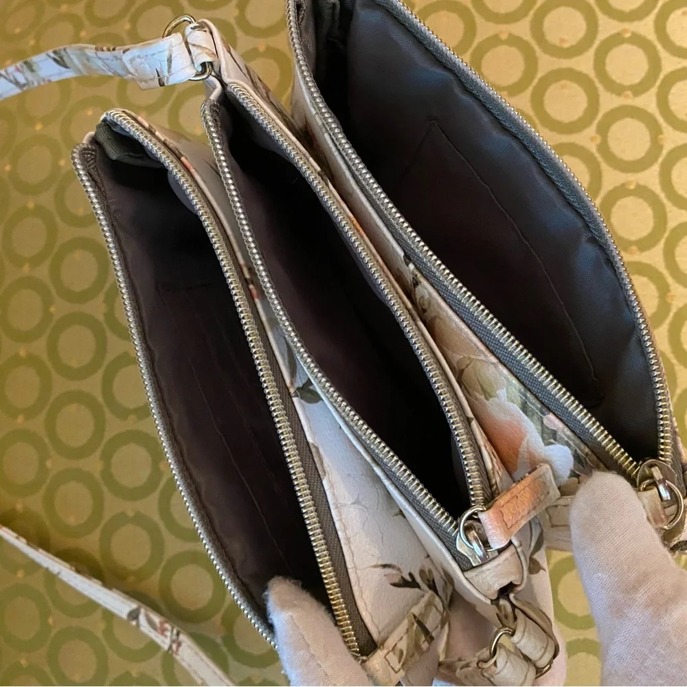 Safe Keeper crossbody floral bag